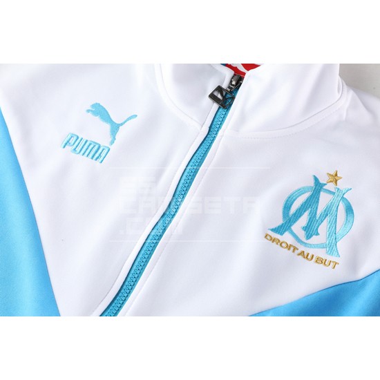 Chaqueta del Olympique Marsella 20/21 Azul y Blanco - Haga un click en la imagen para cerrar